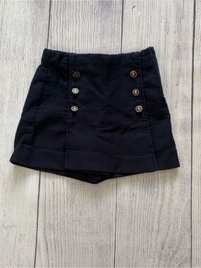 Zara Navy Girls Button Detail Skort Size 5